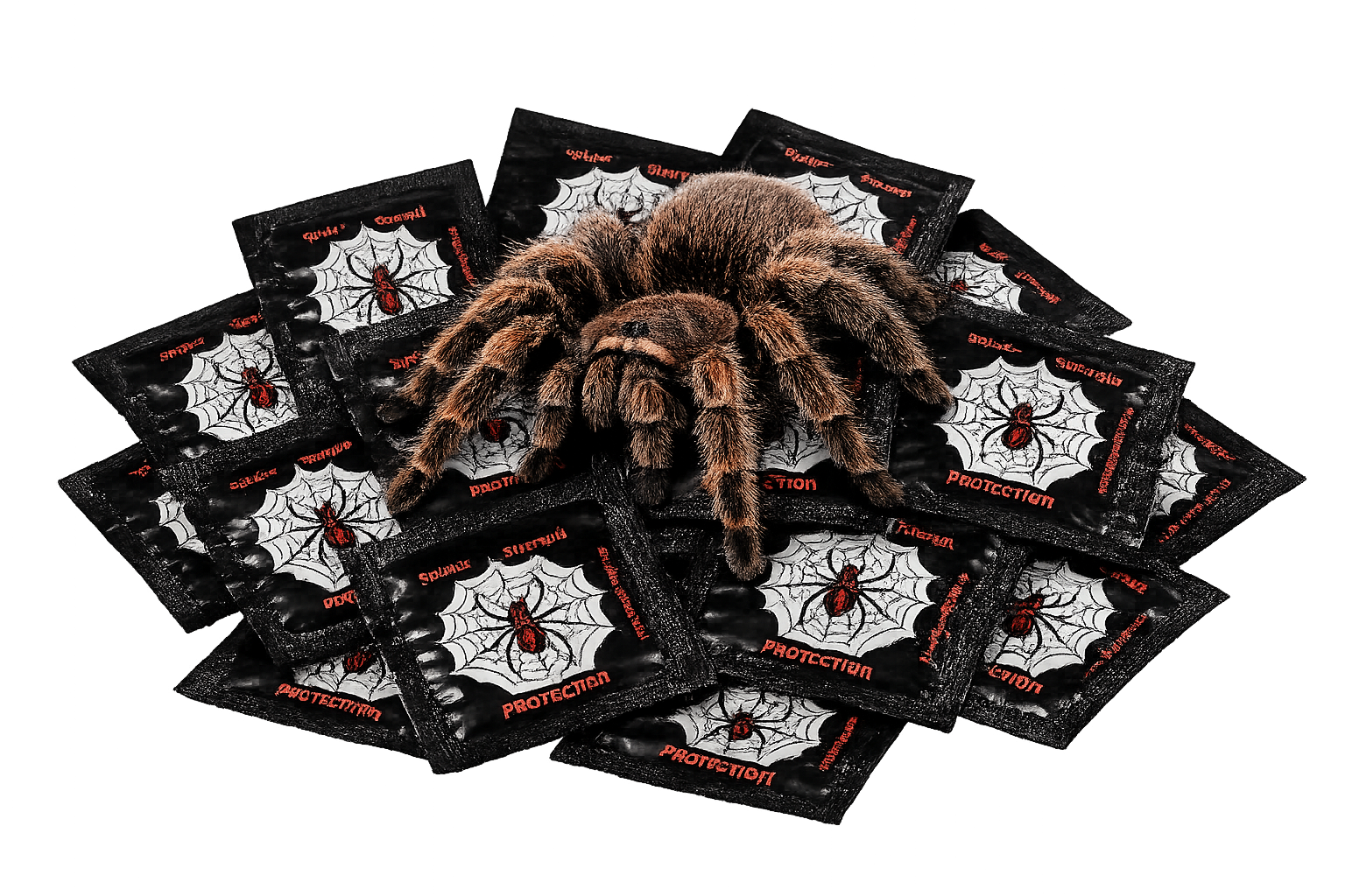 Spider Strength Protection packs with tarantula